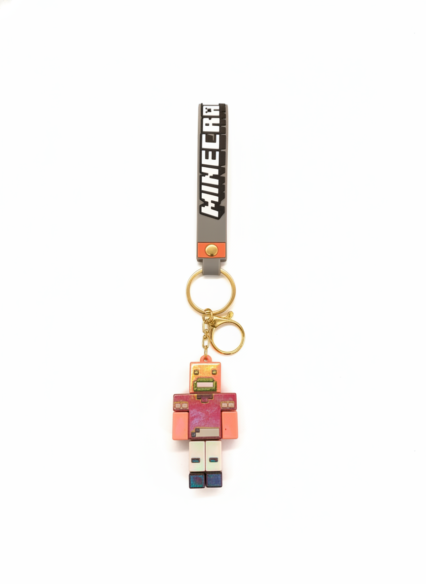 Minecraft Blocky Character Keychain