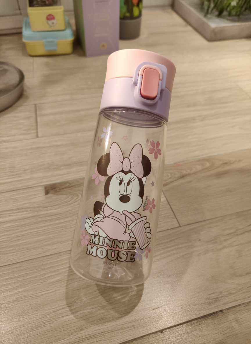 Minnie Mouse Clear Water Bottle- (470)m