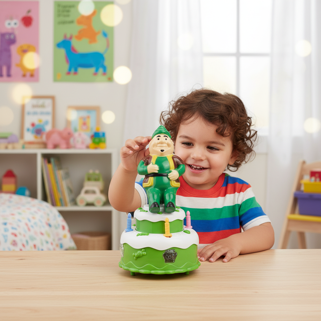 Musical Happy Birthday Gnome Cake Toy