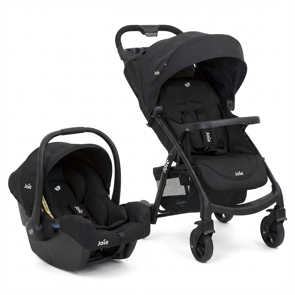 Joie Muze LX Black 2-Piece Travel System with Sun Canopy (Upto 3 years)