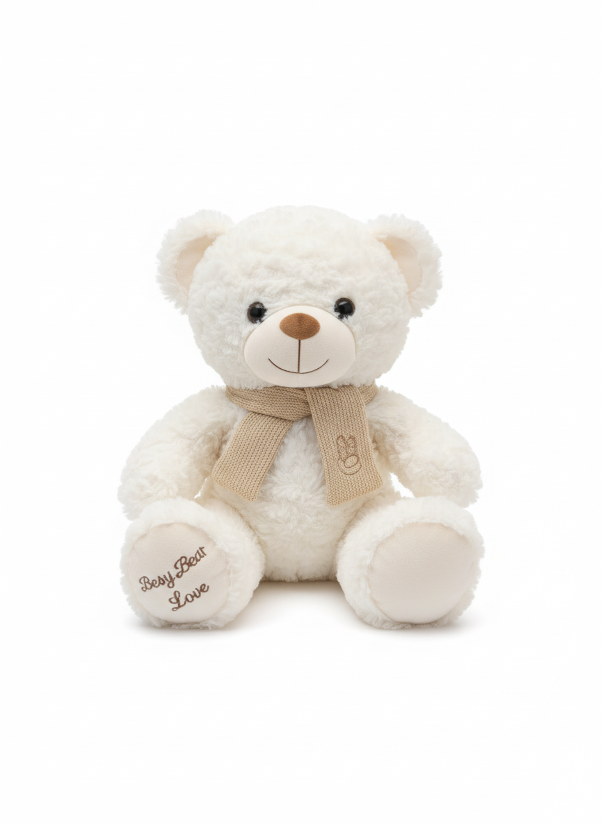 My Bear Love White Teddy Bear 33cm