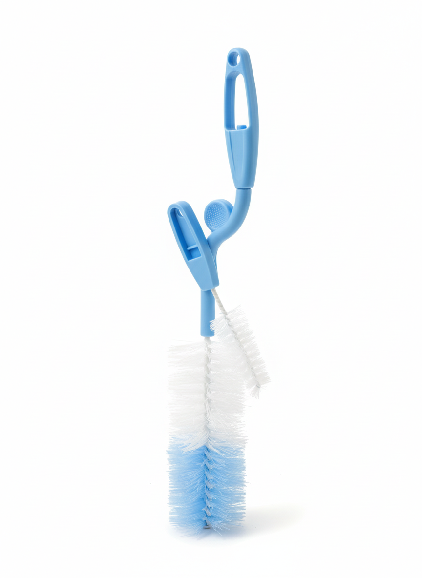 My Frutta Bottle & Teat Brush With Rotating Hand