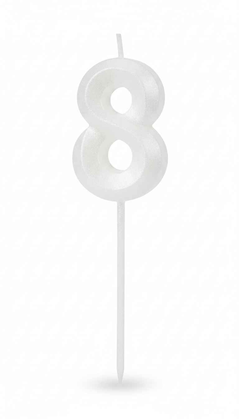 Number 8 Birthday Candle