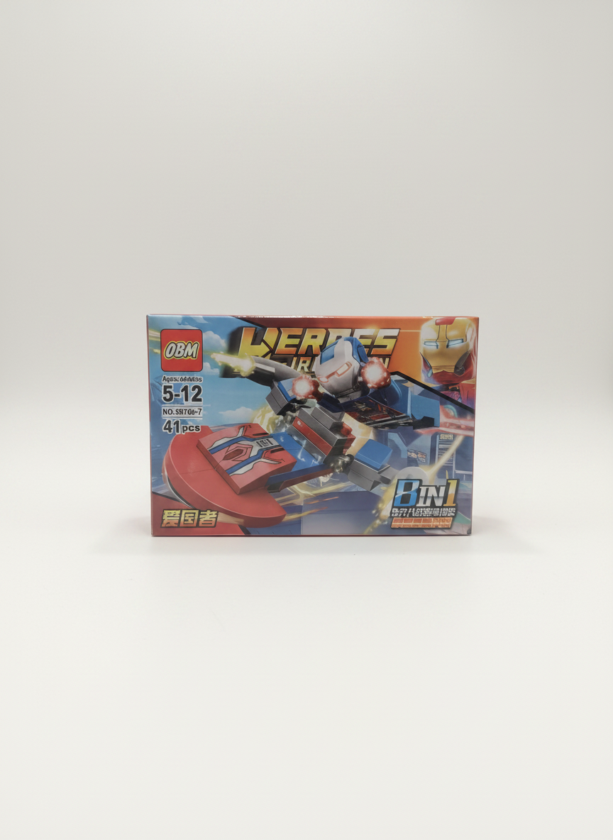 OBM Heroes Armor 8-in-1 Iron Patriot Building Blocks