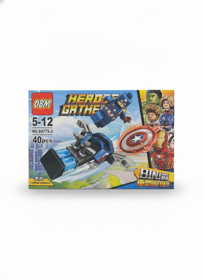 OBM Heroes Gather Captain America Building Blocks Set No.99775-3
