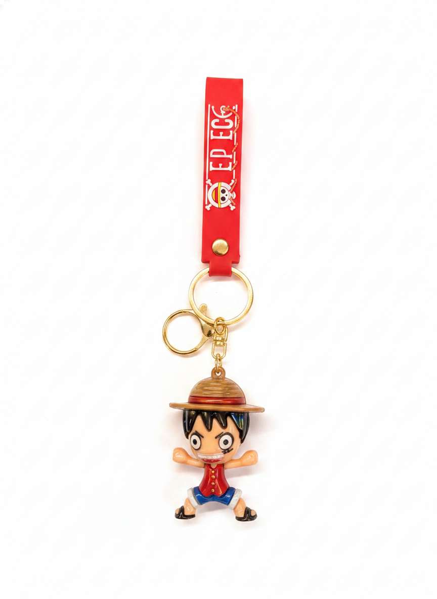 One Piece Monkey D. Luffy Chibi Metal Keychain