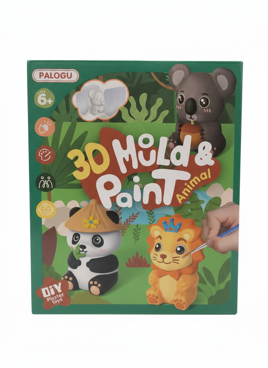 PALOGU 3D Mold & Paint Animal DIY Plaster Toys