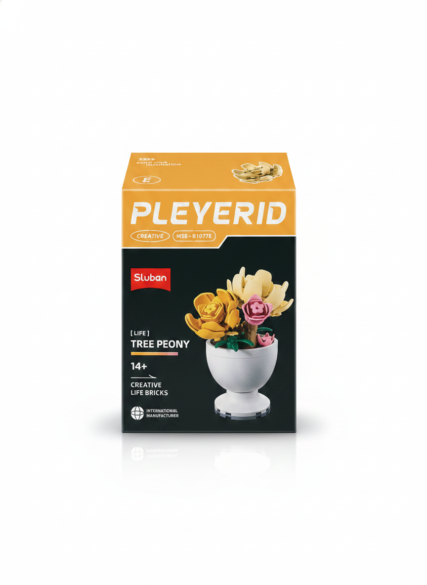 PLEYERID Creative Life Tree Peony Building Bricks by Sluban