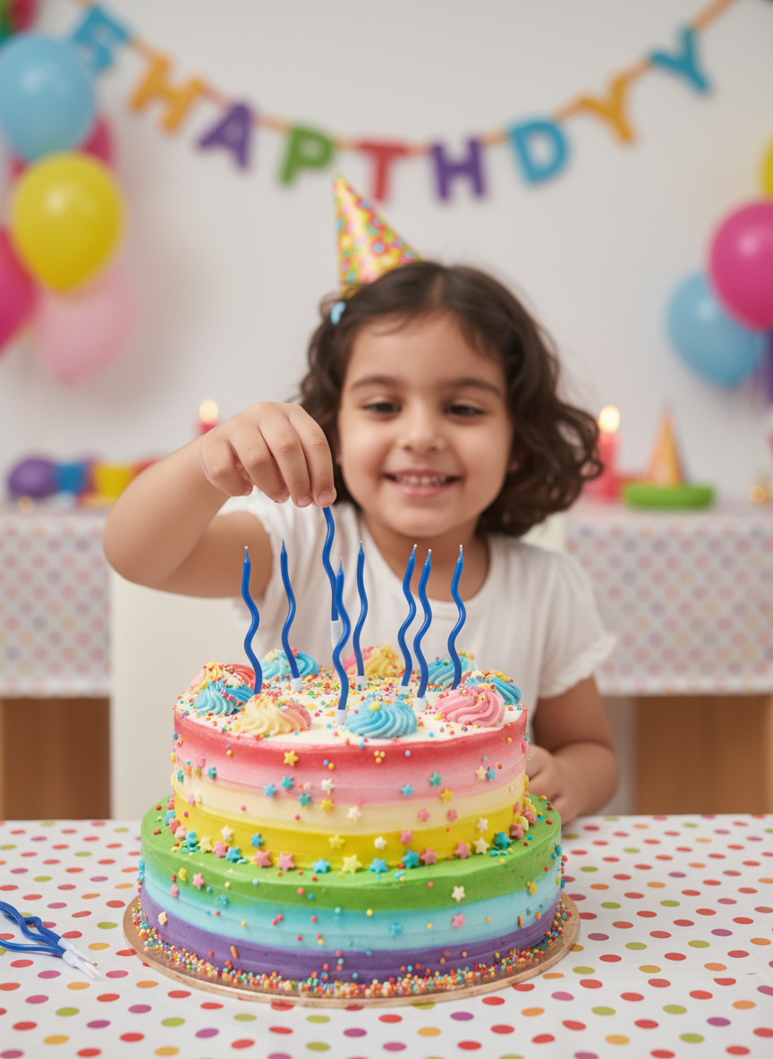 Blue Party Candles