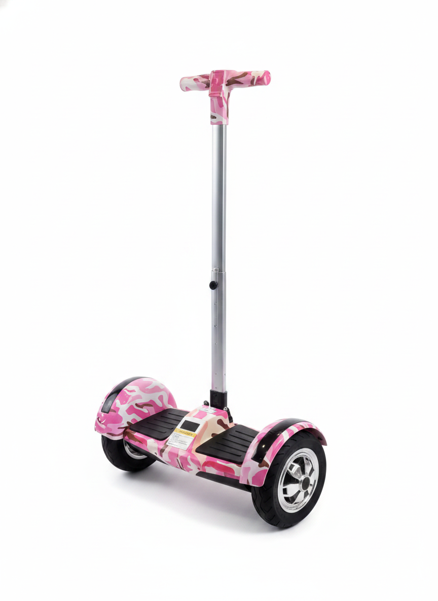 Pink Camouflage Self-Balancing Scooter with Handle