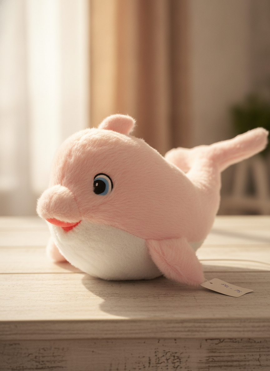 Pink Plush Dolphin Toy (50cm)