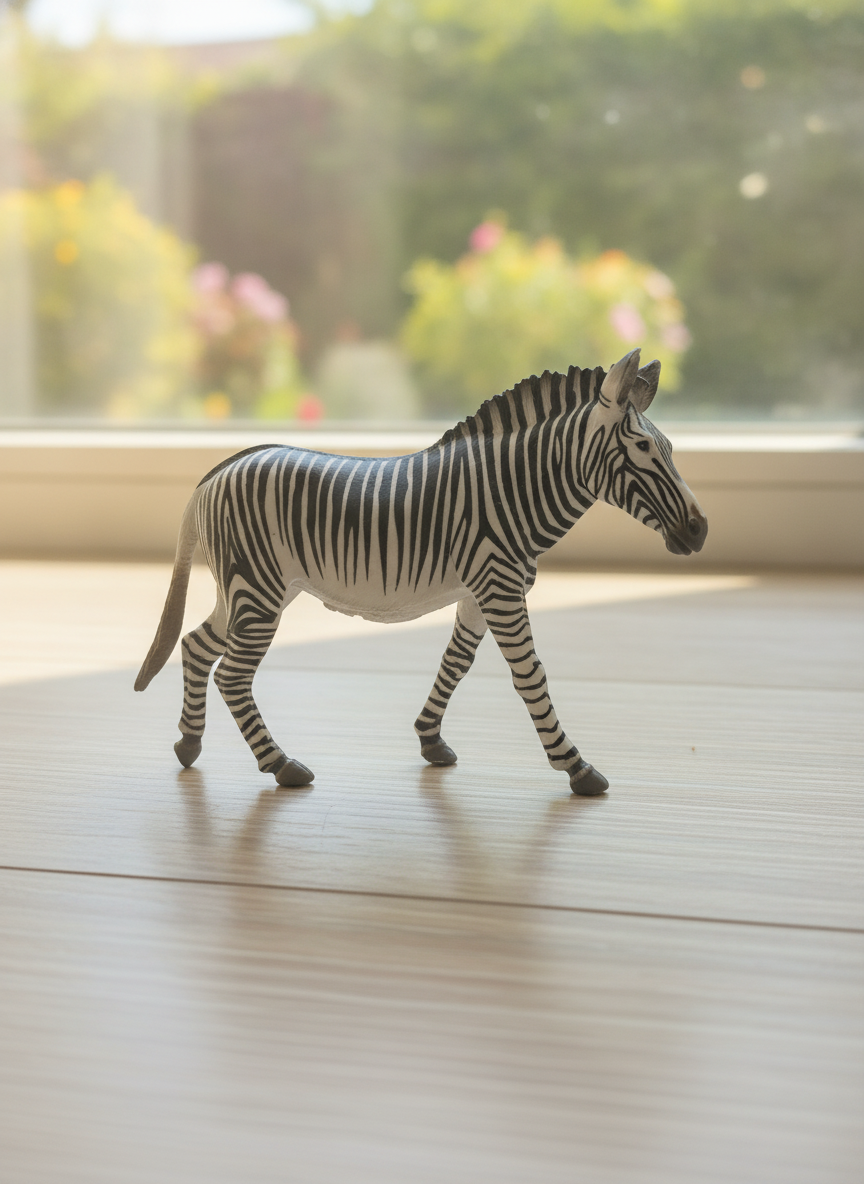 Realistic Grevy’s Zebra Toy Figurine