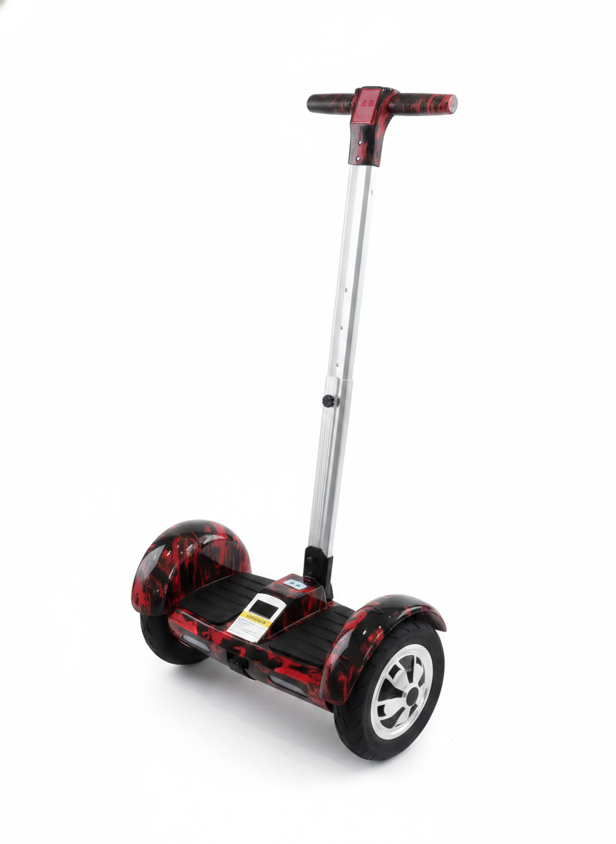Red Flame Self-Balancing Electric Scooter with Handle