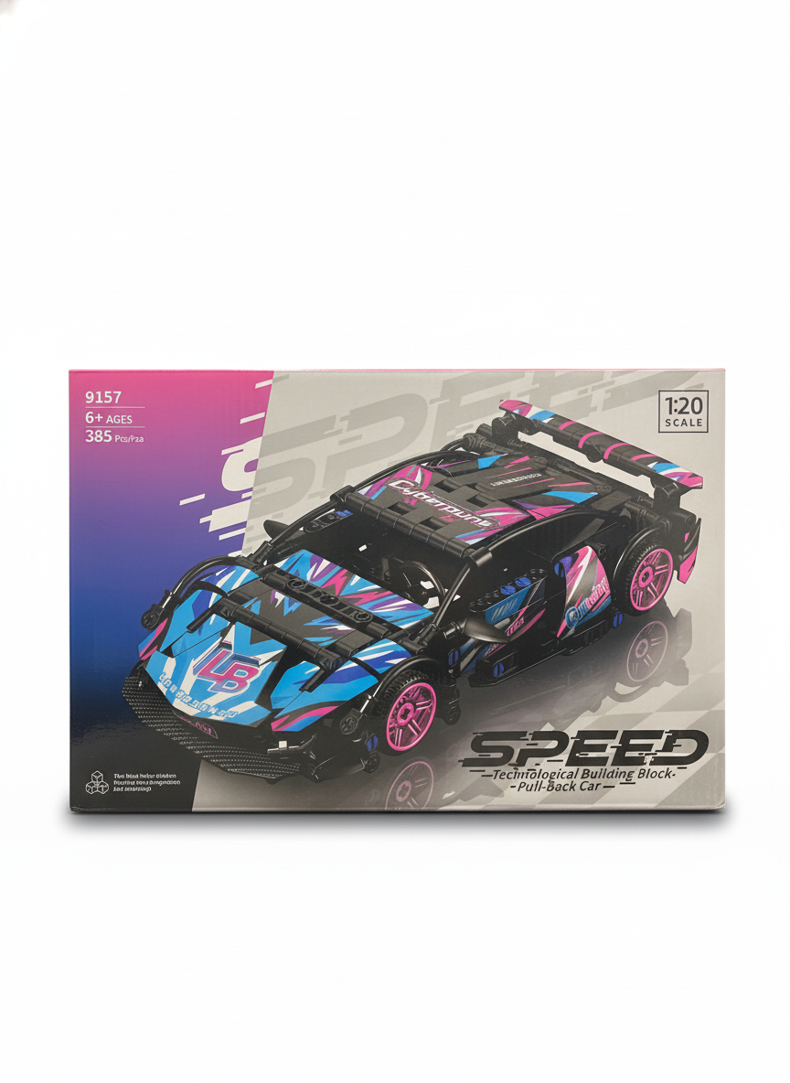 SPEED 9157 Building Block Pull-back Car