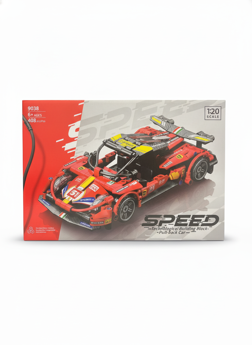 SPEED Technological Building Block Pull-back Car (Model 9038)