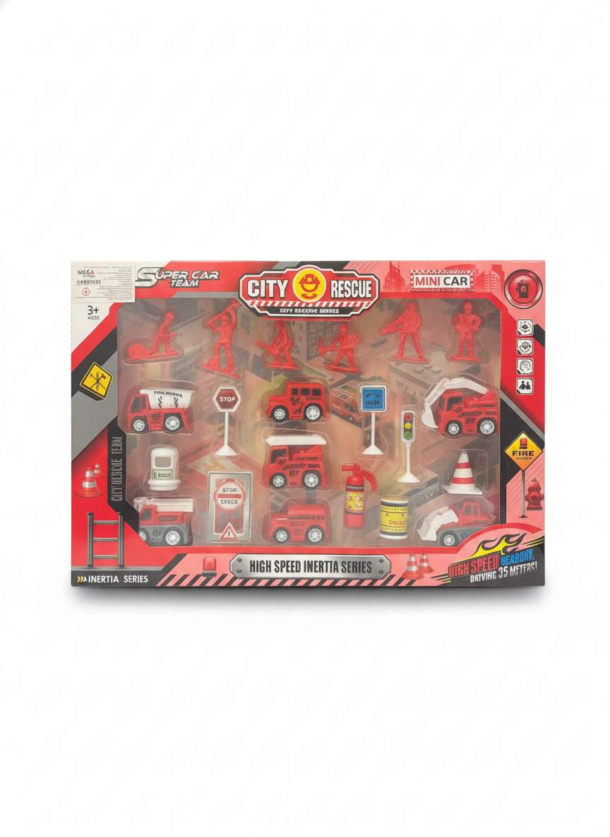 SUPER CAR TEAM City Rescue Series Mini Cars