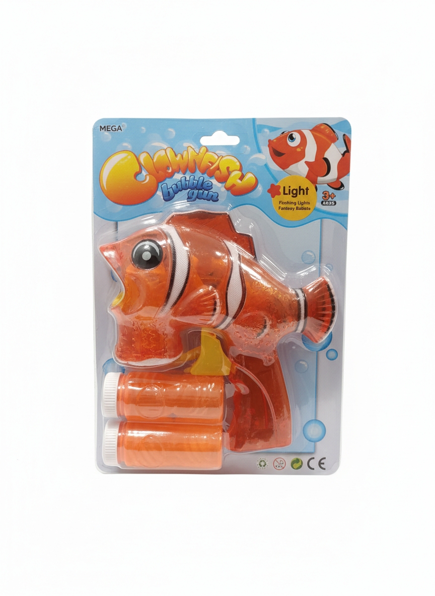 SWIMMER Clownfish Light-Up Bubble Gun