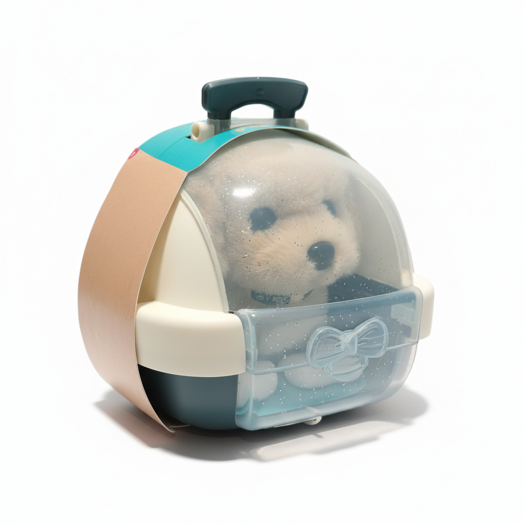Shimmer Pet Carrier with Plush Puppy