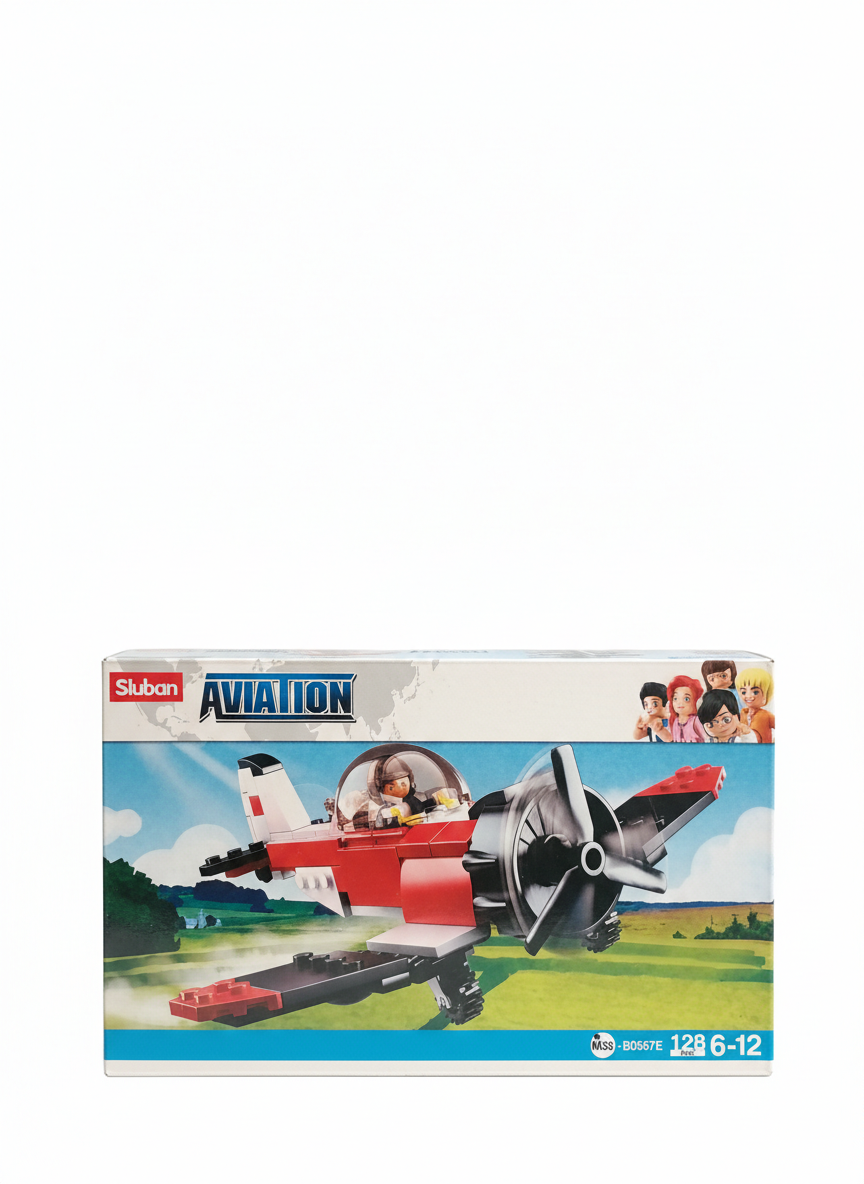 Sluban Aviation Series Propeller Plane Building Blocks Set