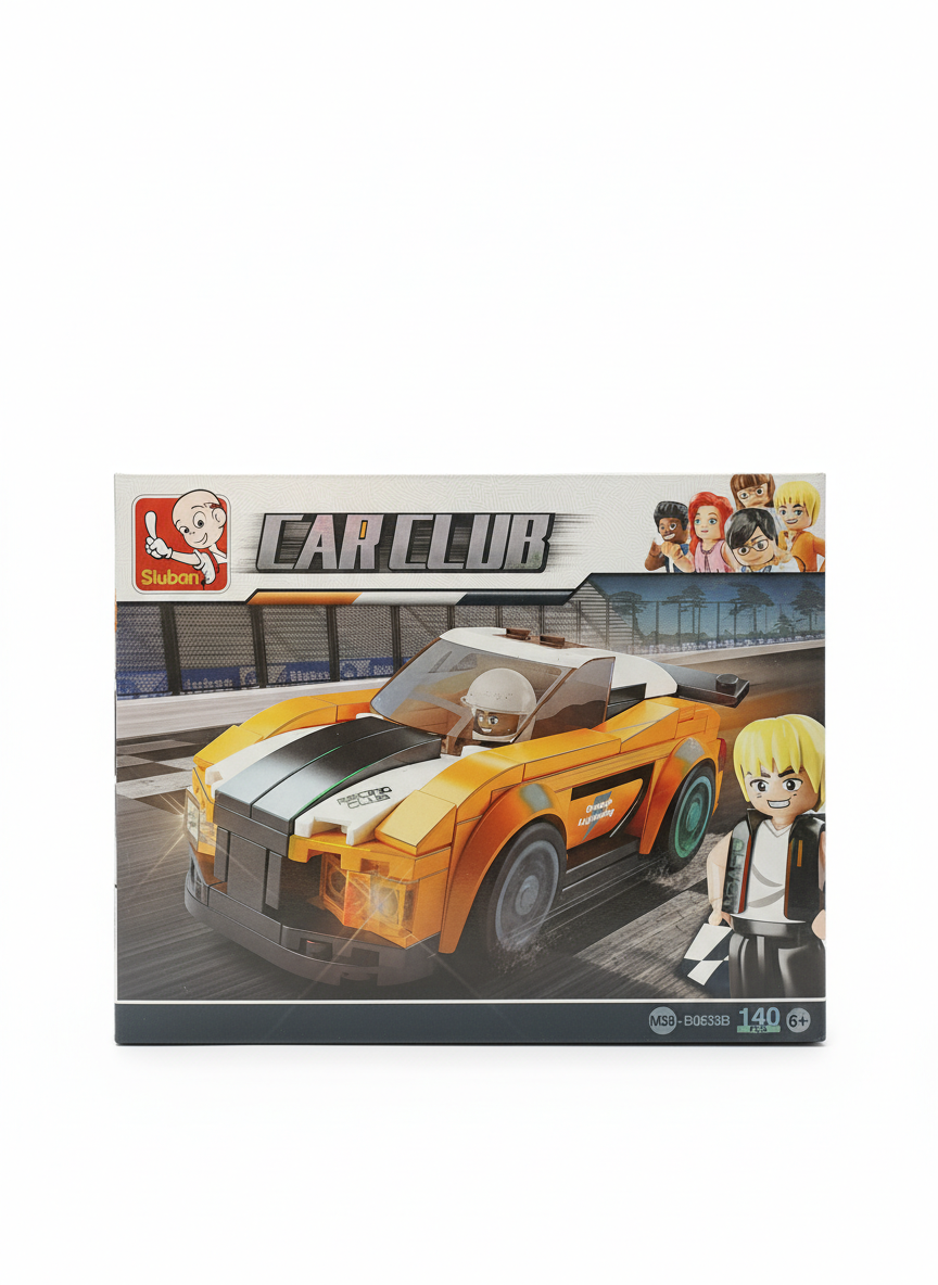 Sluban Car Club Racing Car (Orange Lightning)