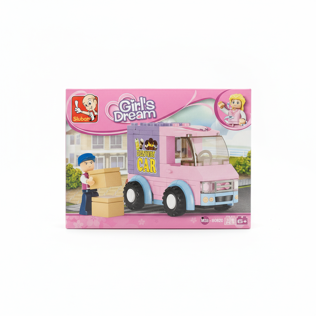 Sluban Girl's Dream Delivery Car Building Block Set