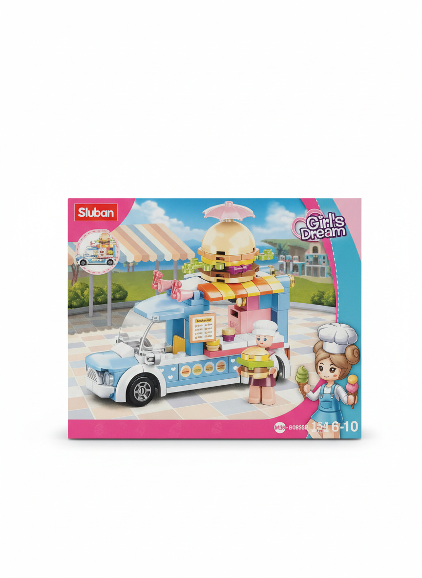 Sluban Girl's Dream Hamburger Car Building Set