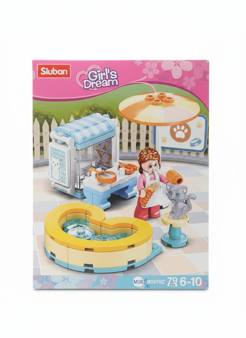 Sluban Girl's Dream Pet Grooming Building Set M38-B0970C