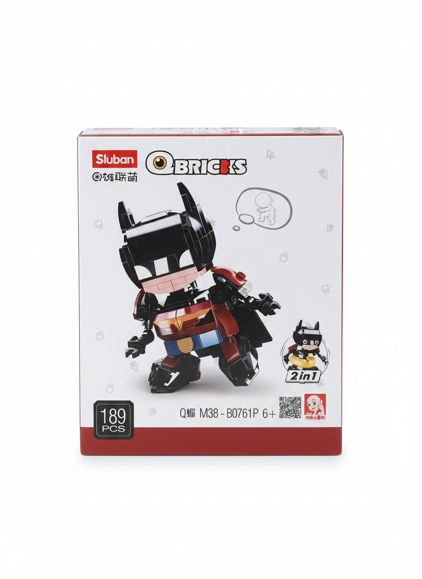 Sluban QBRICKS 'Q-Bat' M38-B0761P 2-in-1 Building Block Set
