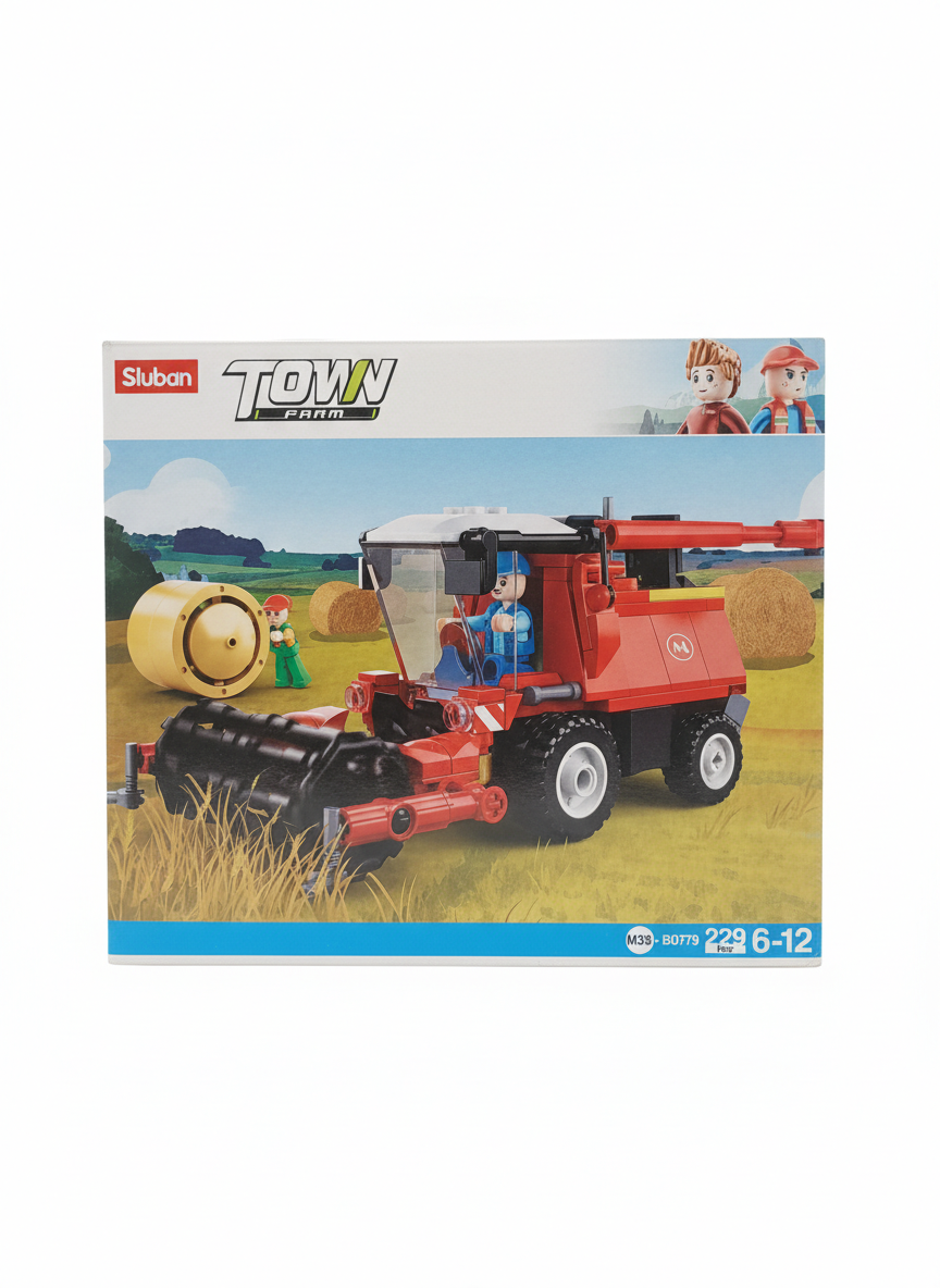 Sluban TOWN FARM Combine Harvester Building Blocks Set (M38-B0779)