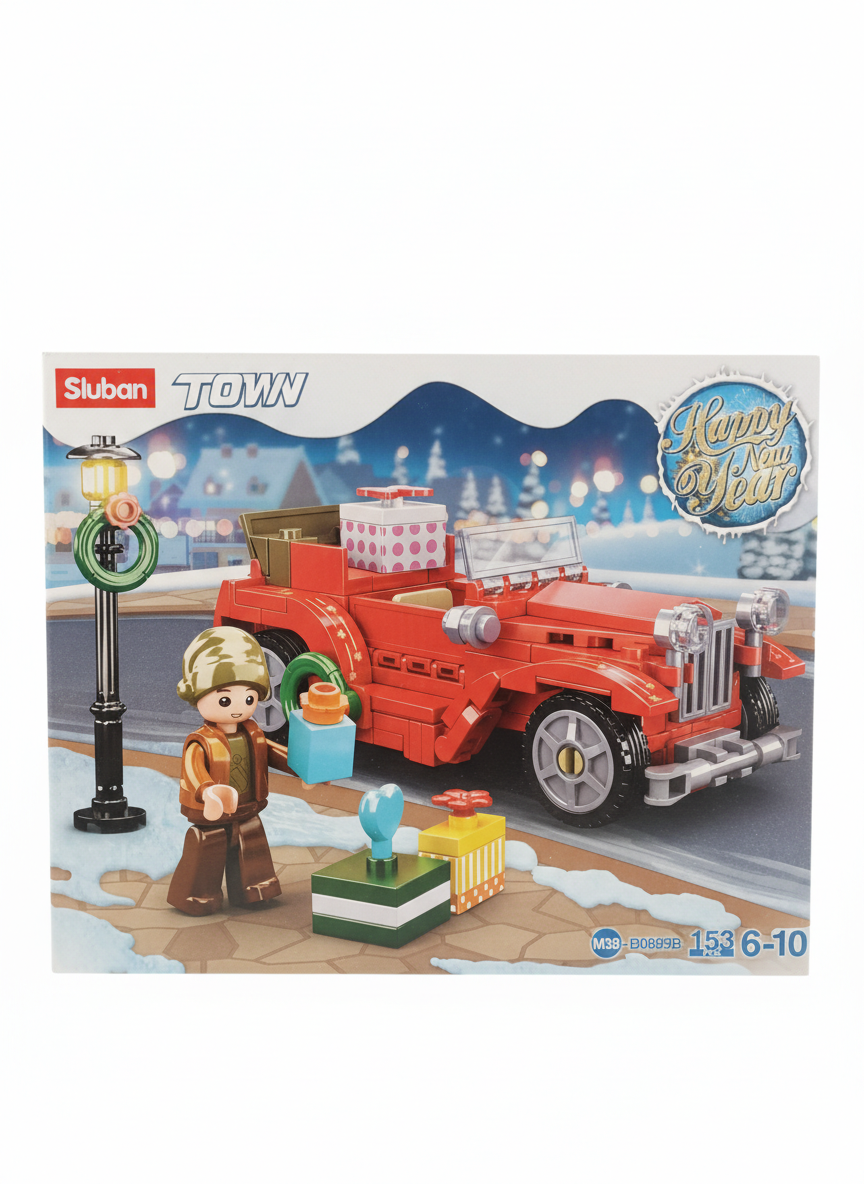 Sluban TOWN Happy New Year Vintage Car Building Set (M38-B0889B)