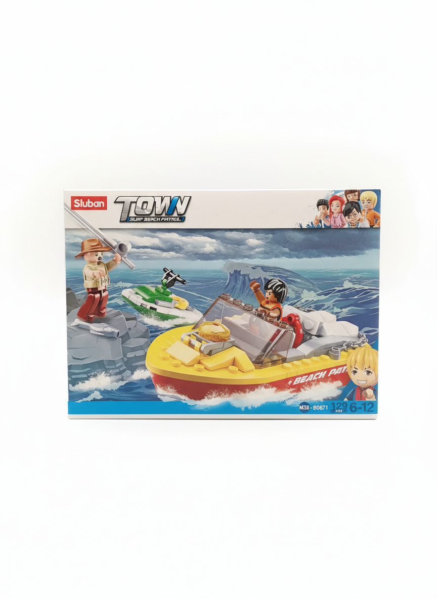 Sluban Town Surf Beach Patrol Building Set (M38-B0671)