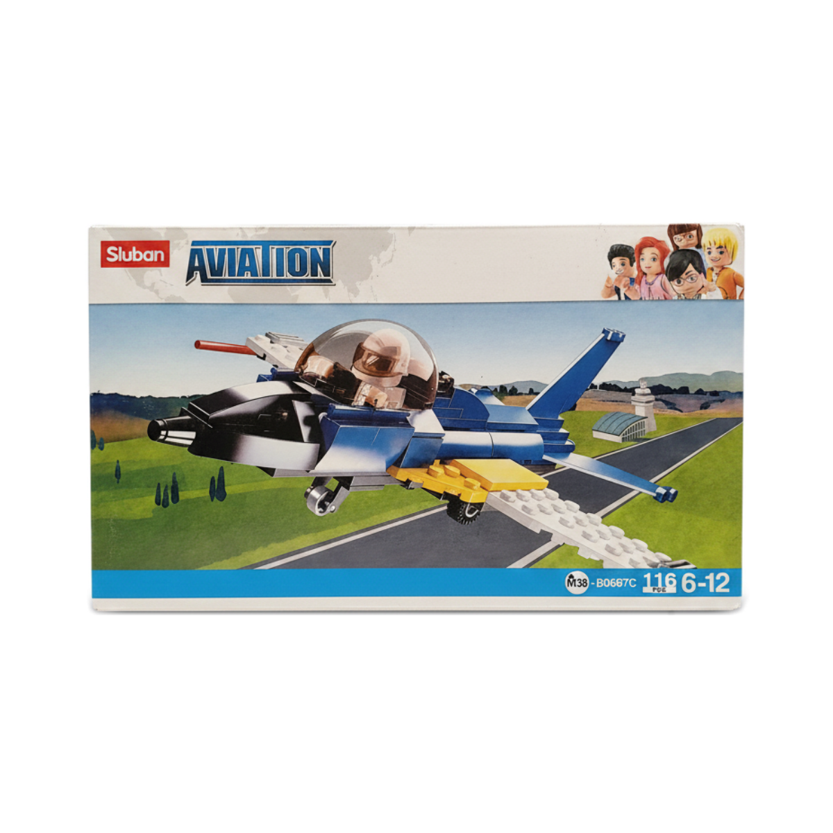Sluban Aviation Fighter Jet Building Blocks Set