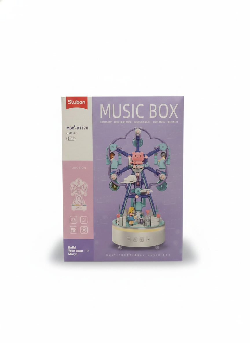 Sluban Multifunctional Music Box Ferris Wheel Building Set (M38-B1170)