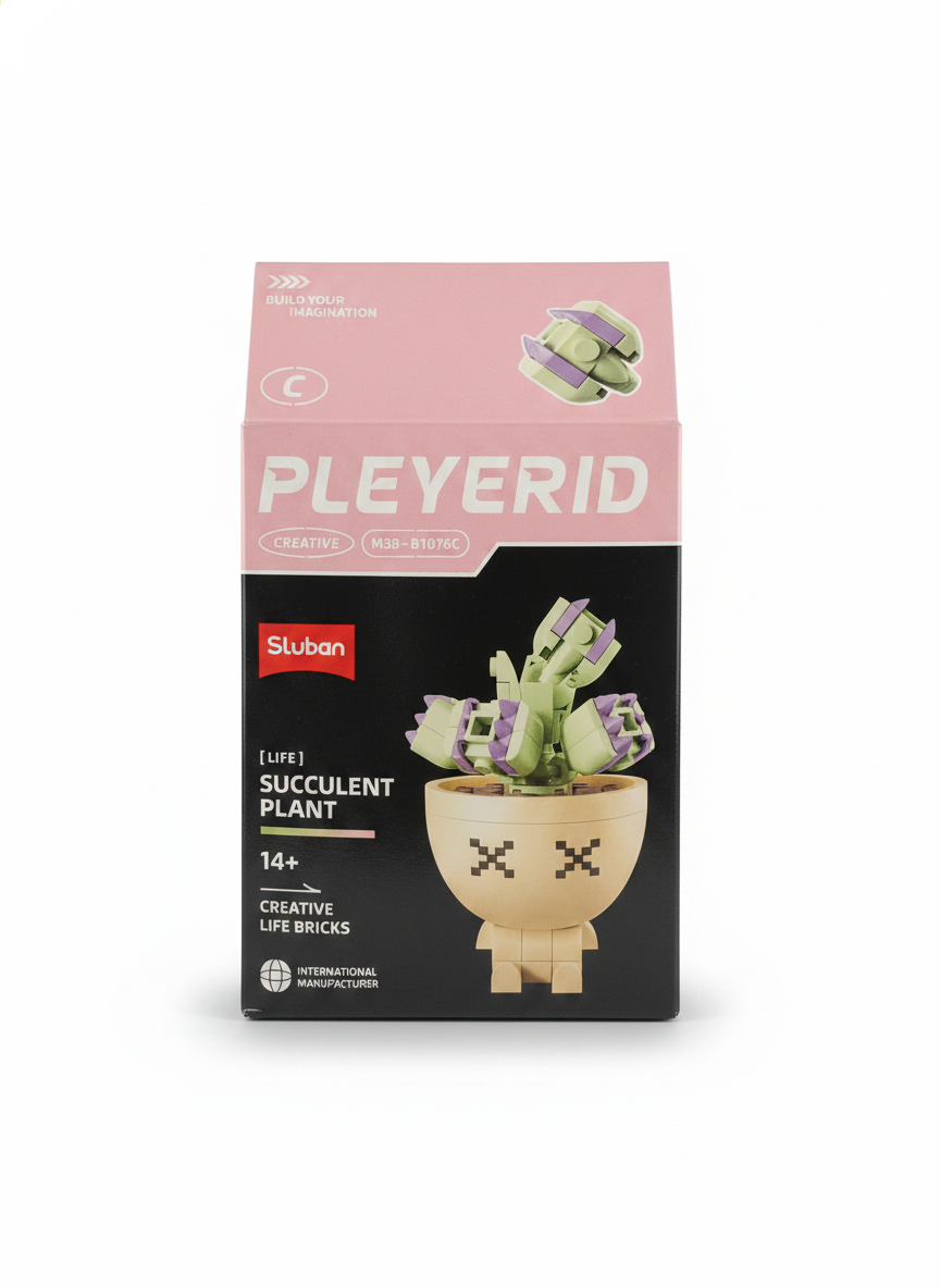 Sluban PLEYERID Creative Life Bricks Succulent Plant Building Set M38-B1076C