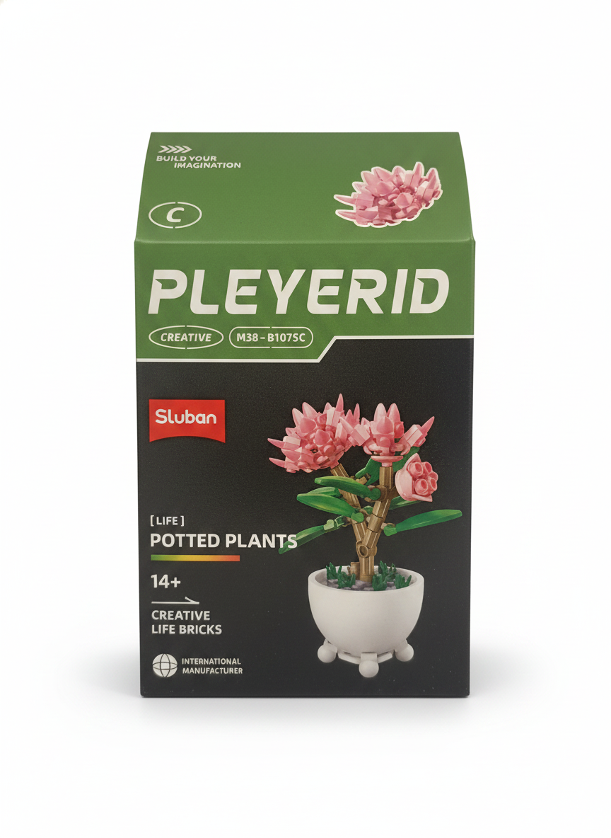 Sluban PLEYERID Creative Potted Plants Building Bricks Set M38-B1075C