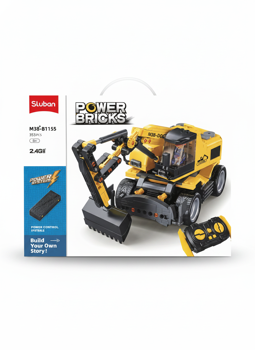 Sluban POWER BRICKS RC Excavator M38-B1155