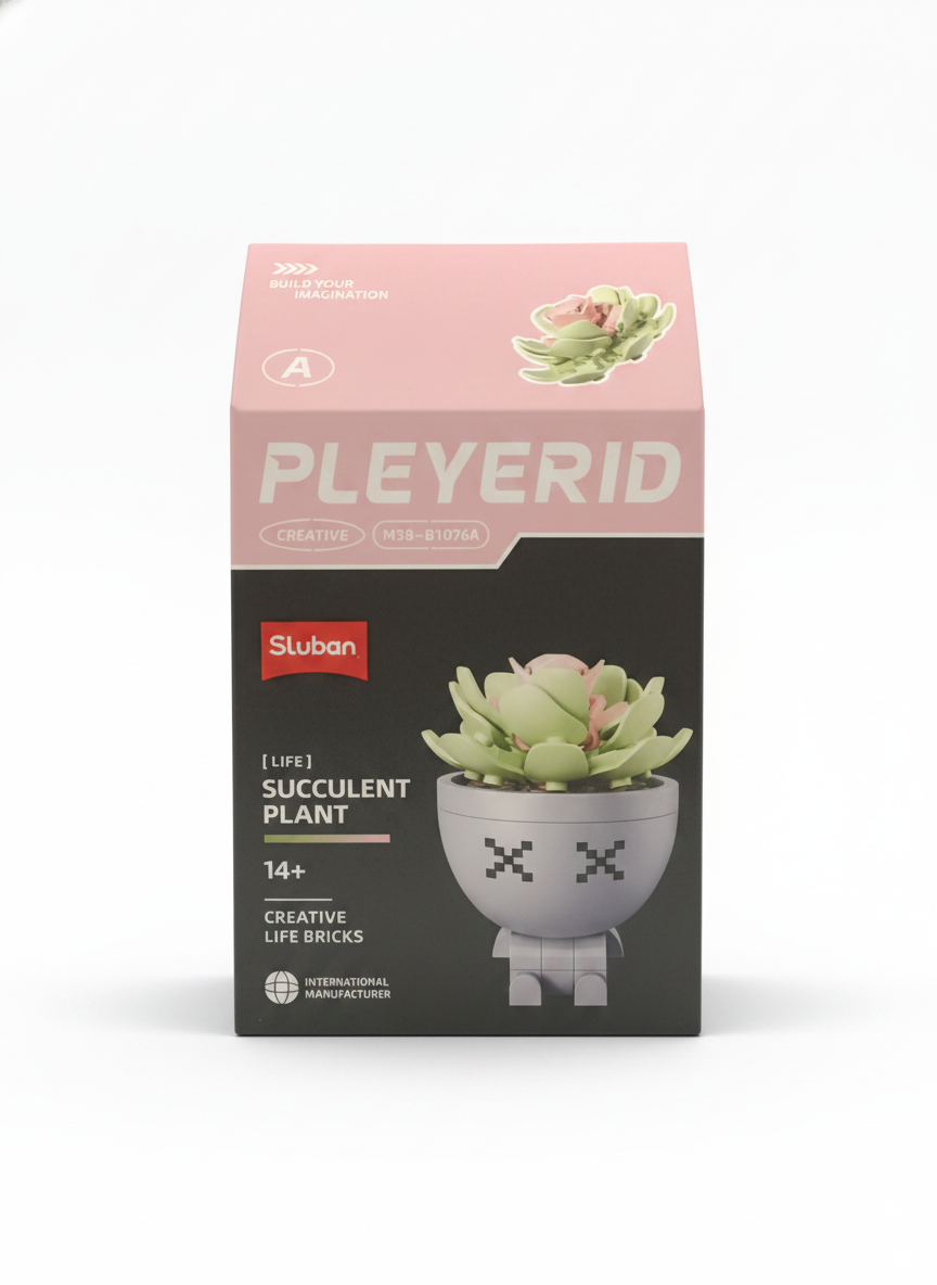 Sluban Pleyerid Creative Life Bricks Succulent Plant Building Set M38-B1076A