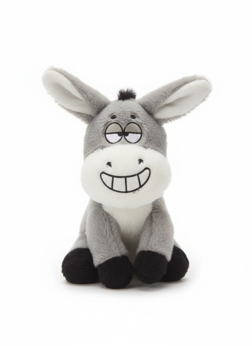 Snoozy Smiling Donkey Plush Toy 22 Cm