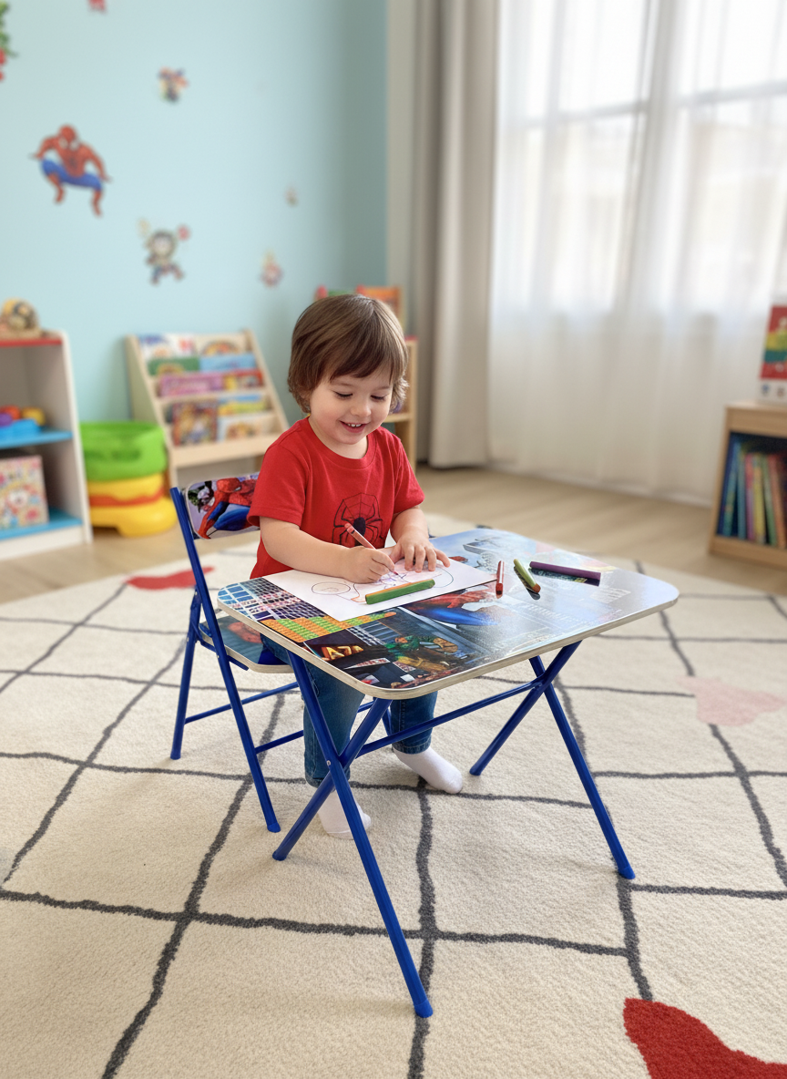 Spider-Man Deluxe Kids Folding Desk & Chair Set