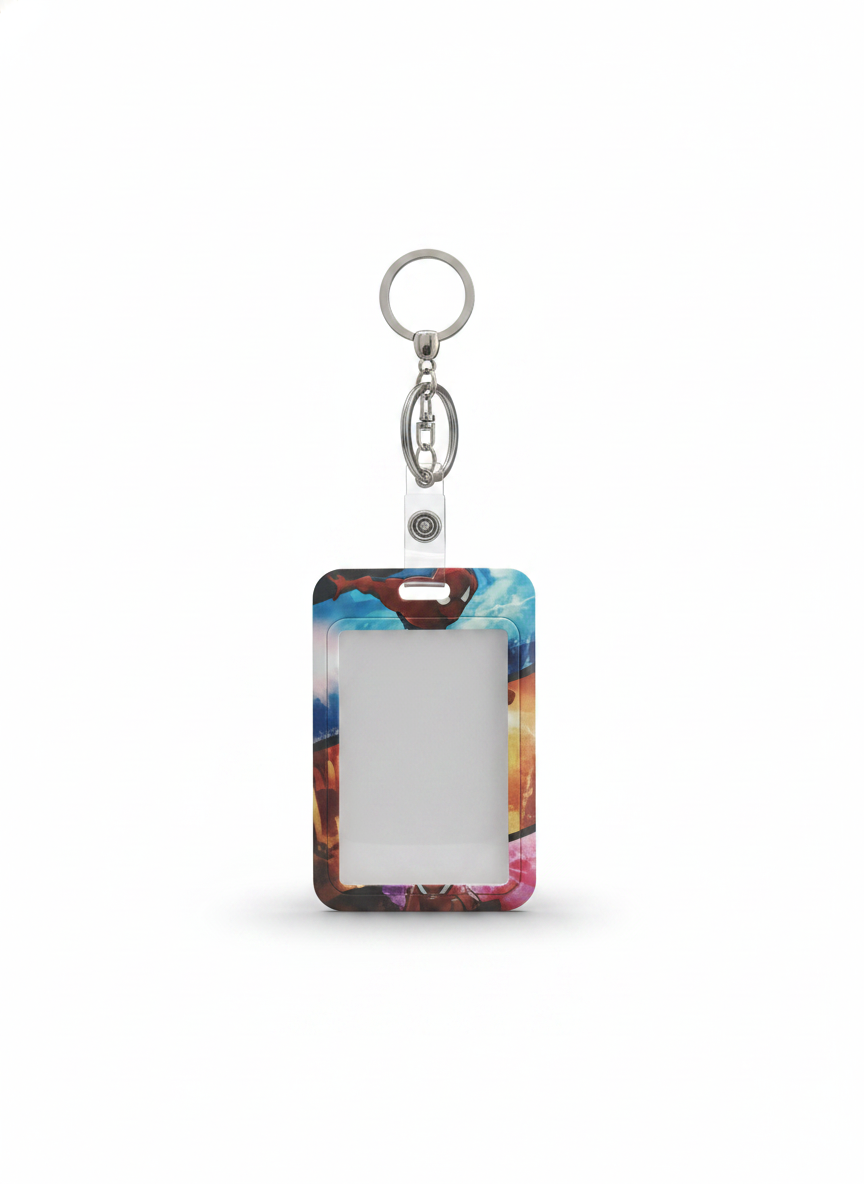 Spider-Man Themed ID Card Holder Keyring