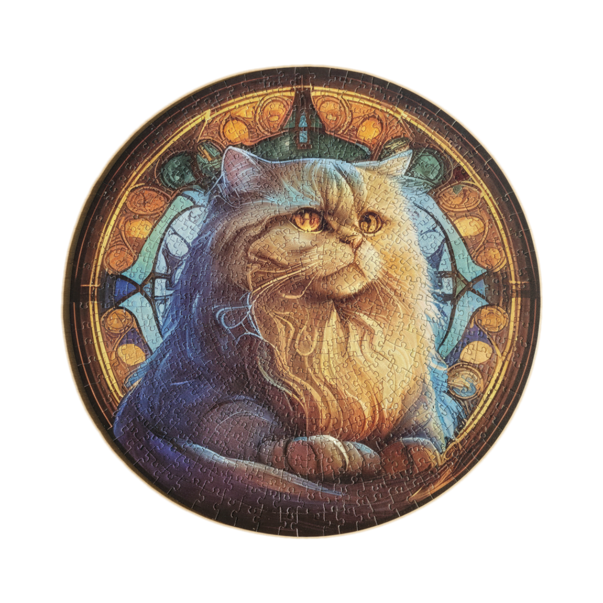 Stained Glass Cat 1000 Piece Jigsaw Puzzle