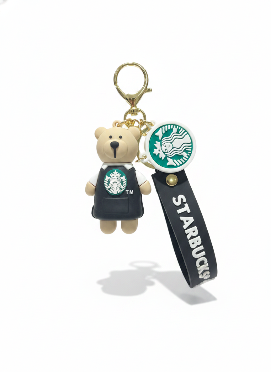 Starbucks Bear Barista Keychain