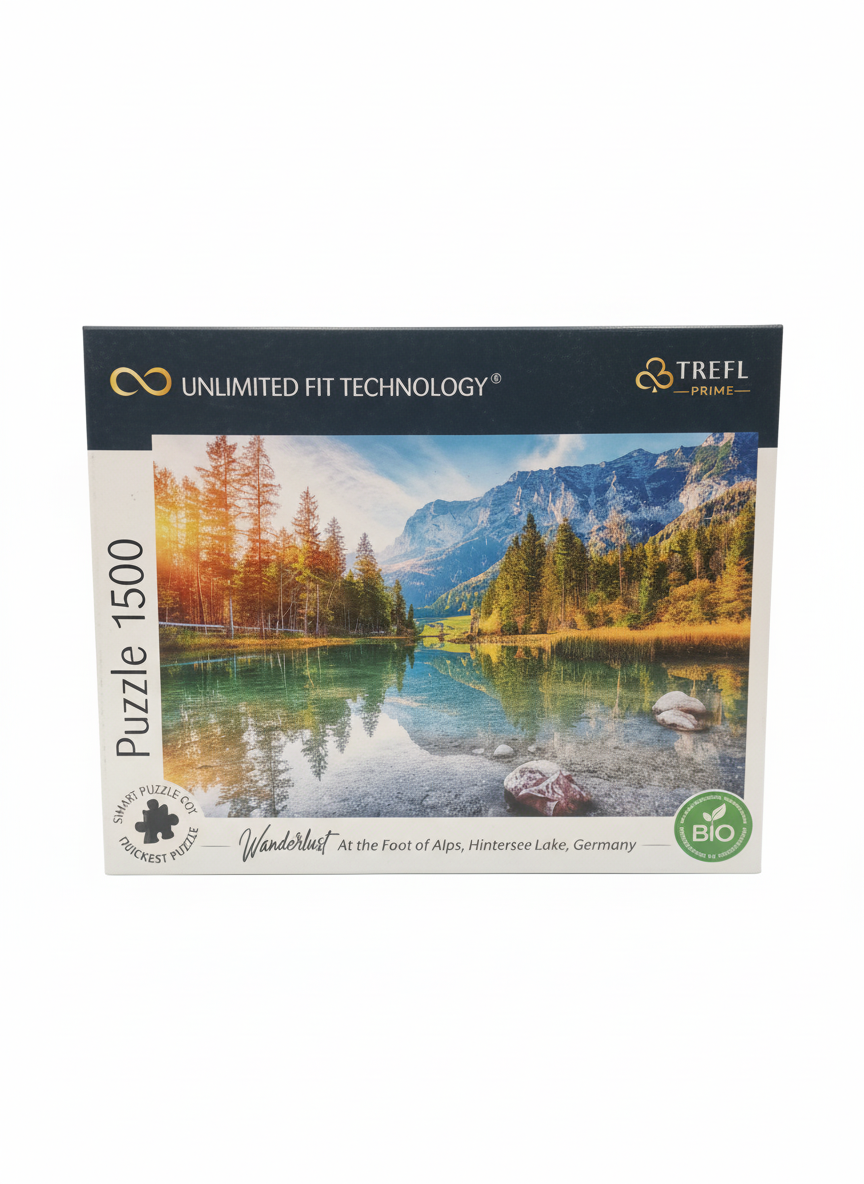 TREFL PRIME Puzzle 1500 Wanderlust - At the Foot of Alps, Hintersee Lake, Germany