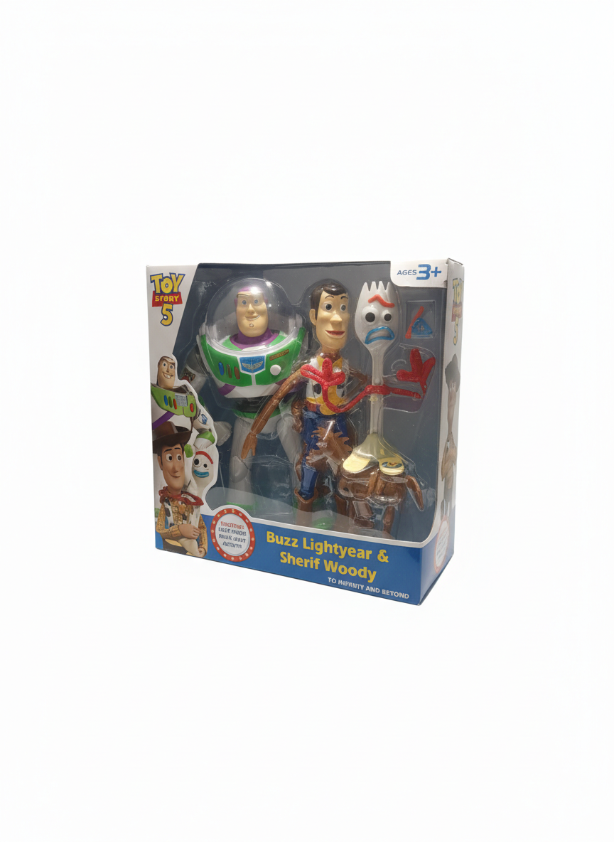 Toy Story 5 Buzz Lightyear & Sheriff Woody Deluxe Set