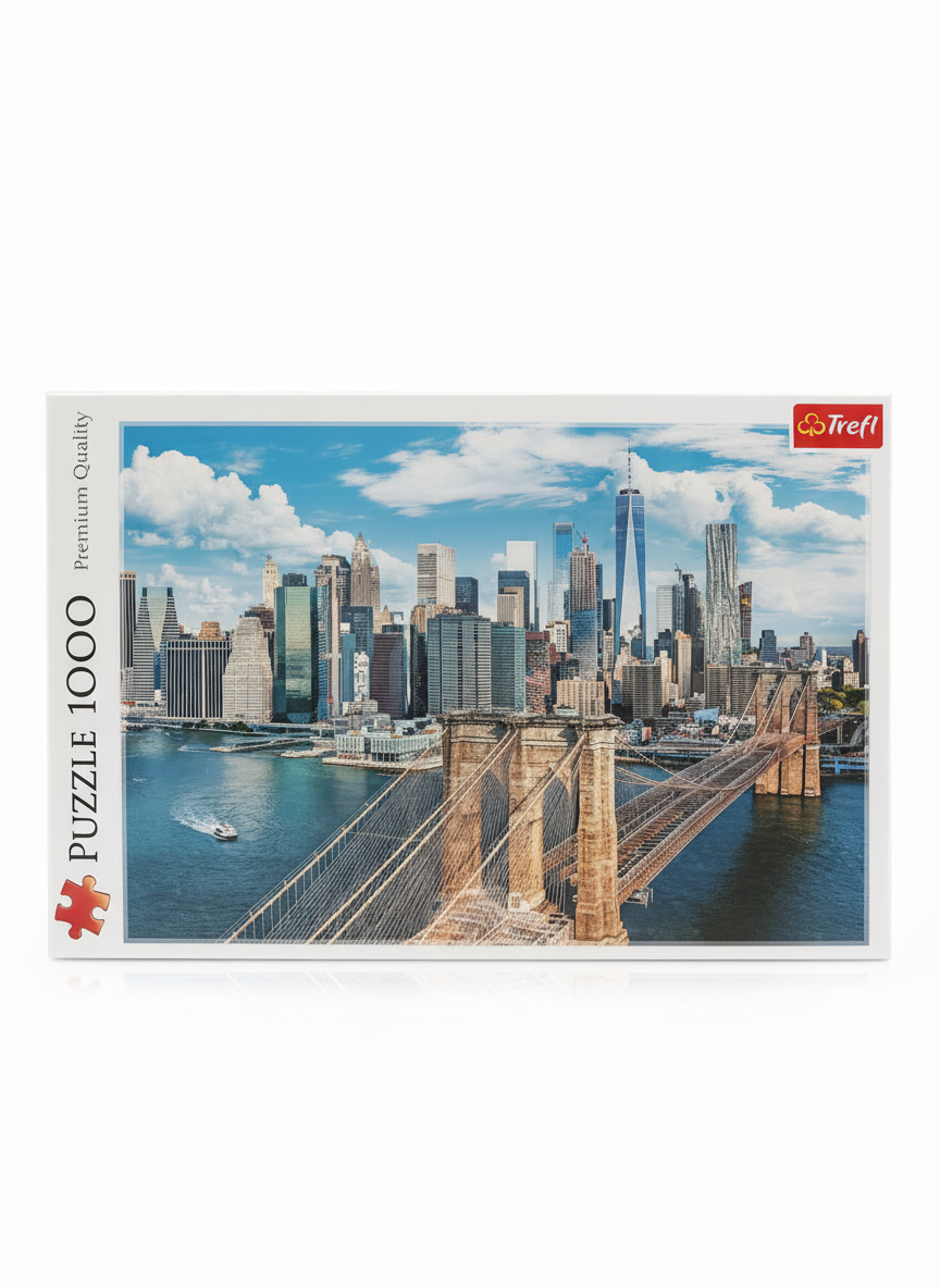 Trefl 1000 Piece Premium Quality New York City Skyline & Brooklyn Bridge Jigsaw Puzzle