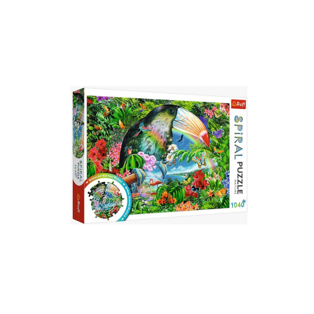 Trefl Spiral Puzzle Nature - Toucan & Rainforest, 1040 Pieces