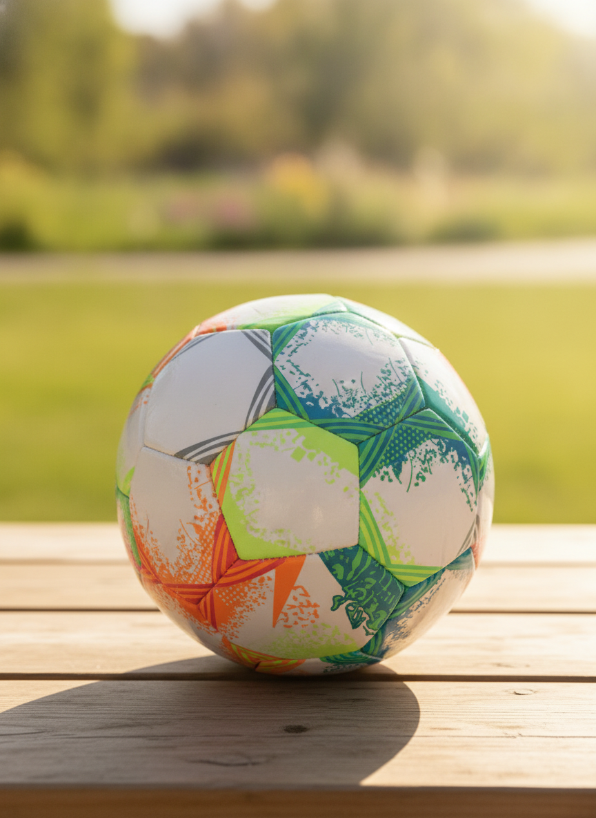 Vibrant Abstract Pattern Soccer Ball