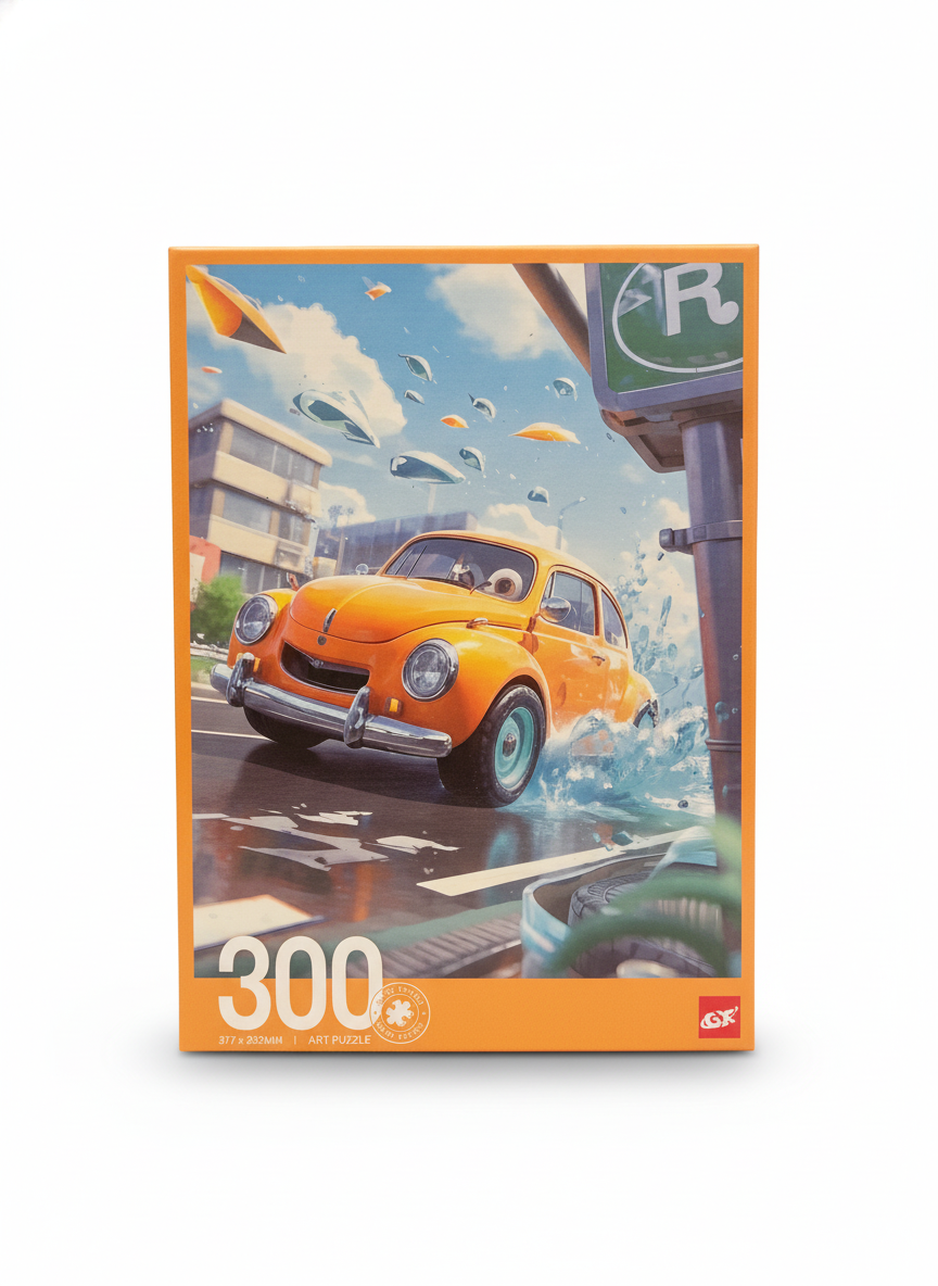 Whimsical Orange Beetle Water Splash - 300 Pieces