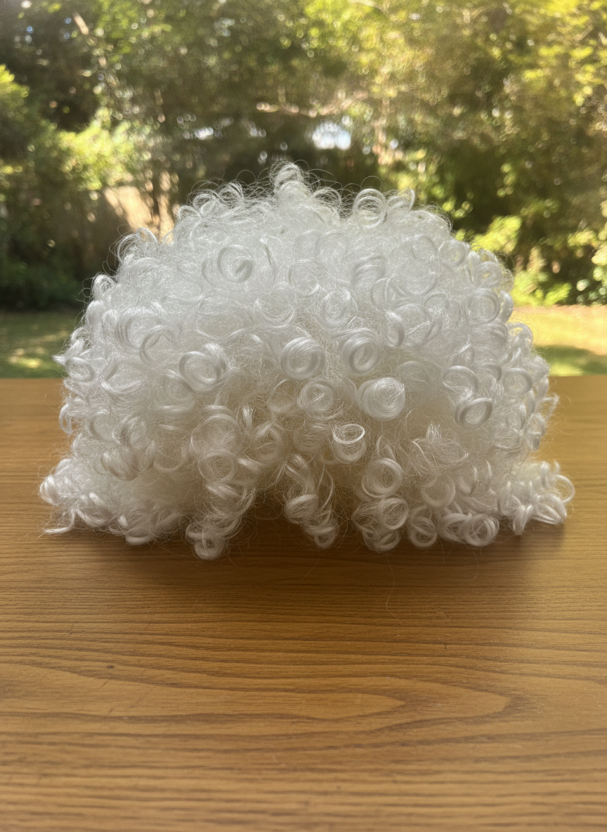 White Curly Costume Wig