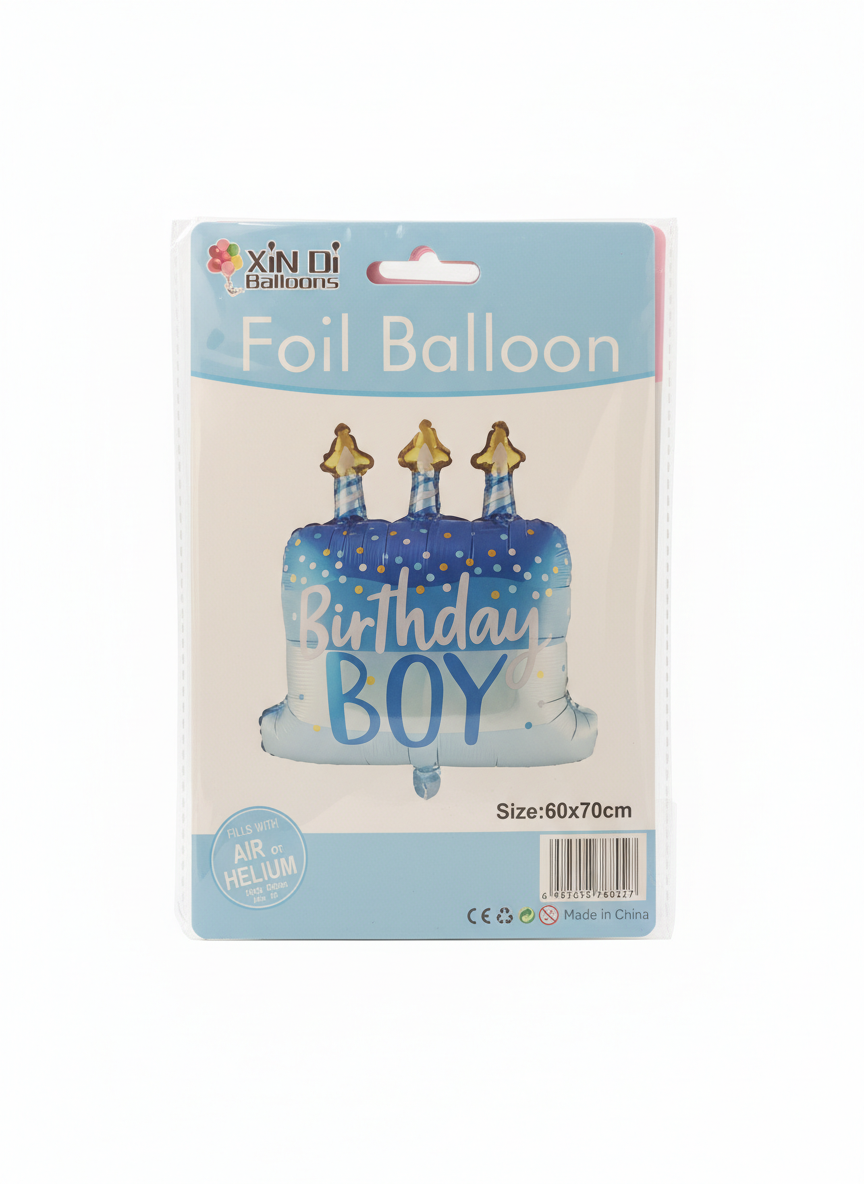 XIN DI Balloons Birthday BOY Cake Foil Balloon